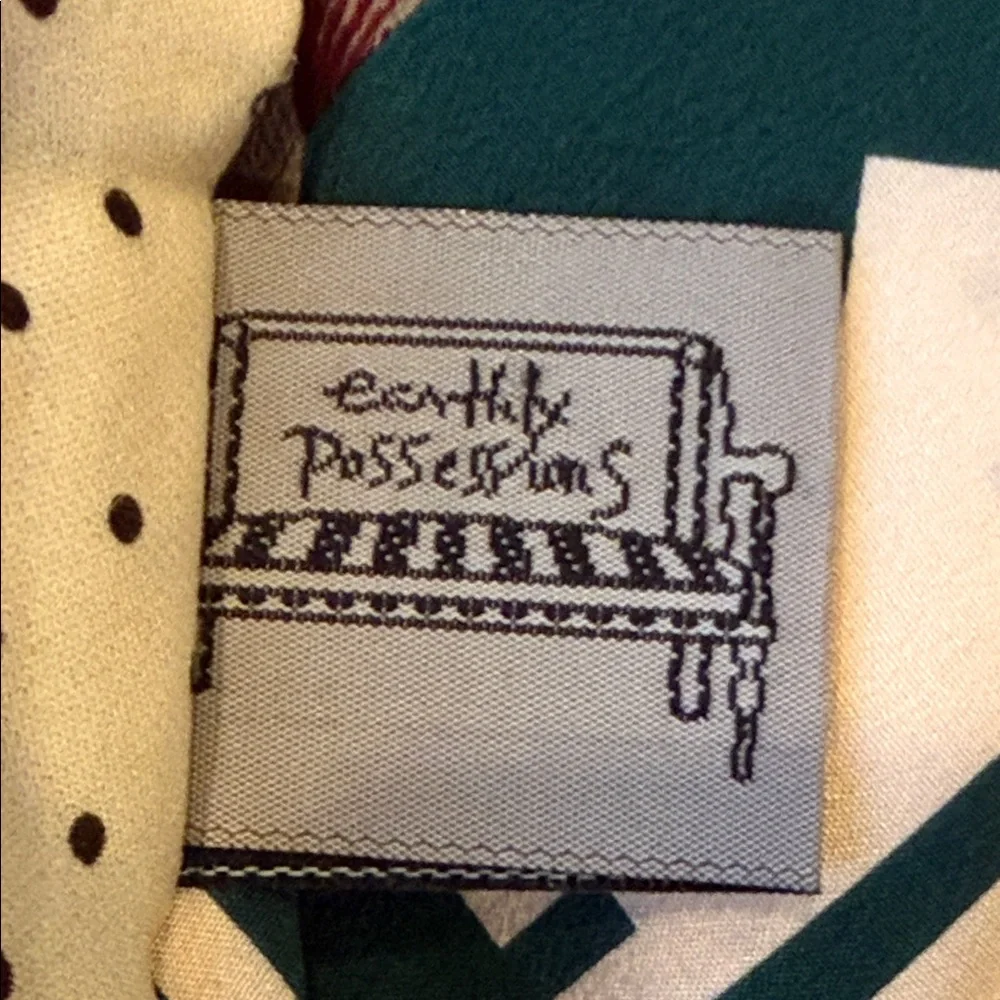 Handmade Long Silk Scarf by Earthly Possessions- w/3 Fabrics